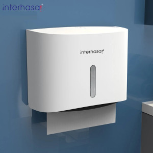 Диспенсер для полотенец Z-типа сборки торговой марки Interhasa TISSUE BOX Serie белый ABC-пластик. Photo 2